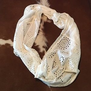 White Eyelet Lucky Brand Infinity Scarf